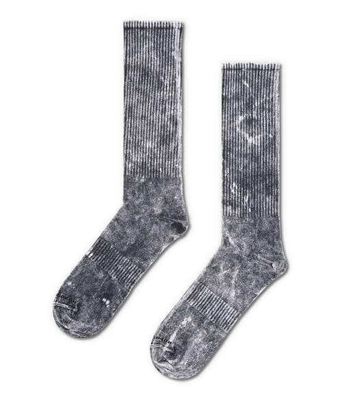 Mens Acid Wash Sneaker Sock in Black Mens Acid Wash Sneaker Sock in Black