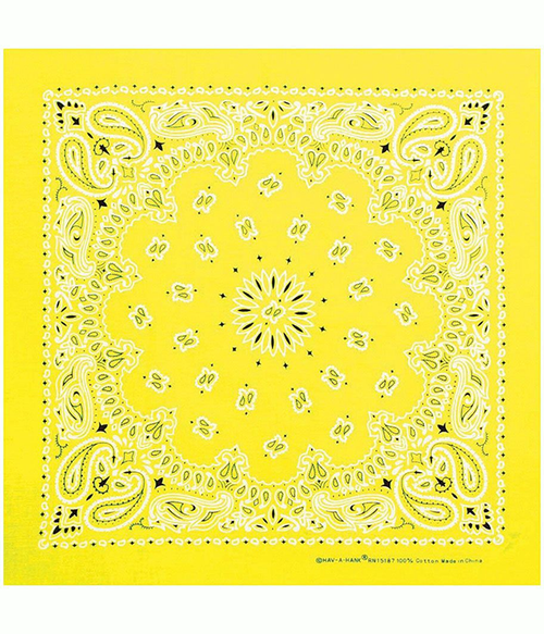 Neon Paisley Bandana Yellow