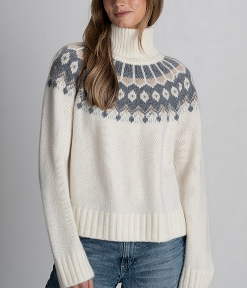 Womens Riley Intarsia Turtleneck