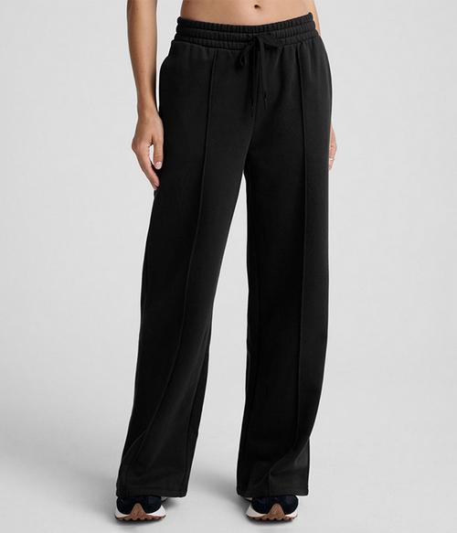 Womens Luxefleece Pintuck Wide Leg Pant