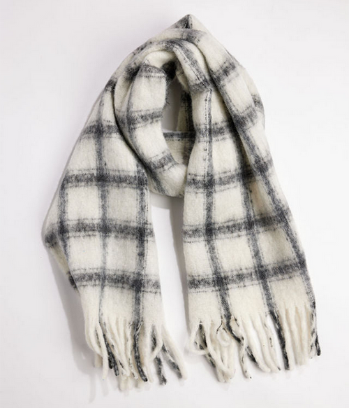 Womens Warm Window Plaid Scarf