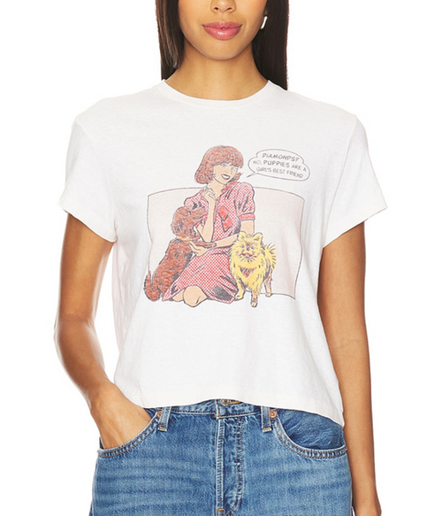 Womens 50s Puppies Boxy Tee