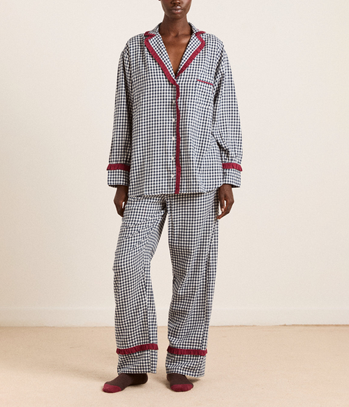 Antonia PJ Set - Navy Gingham - Navy - 6