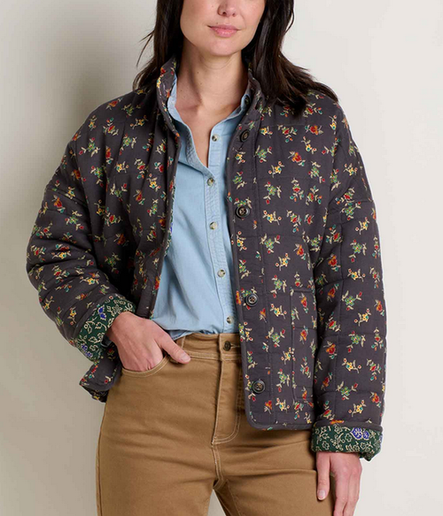 Womens Manzana Quilted Jacket - 169_Pasture Floral Print - S