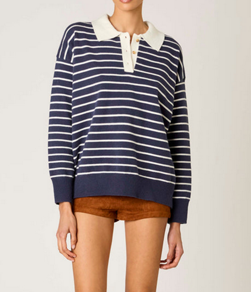 Womens Alameda Sweater in Navy - Navy - L
