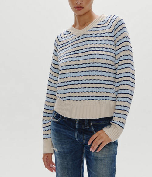 Womens Piper Cable Knit Sweater - Lighthouse - XL