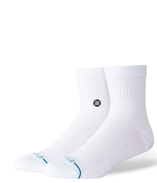 Unisex Icon Quarter Sock - White - XL
