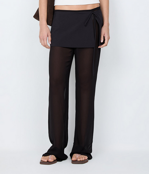 Womens Maralia Overlay Pant - Black - 10