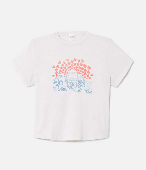 Womens 50s Sisters Boxy Tee - Vintage White - L