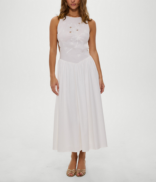 Womens Soleil Cotton Midi Dress