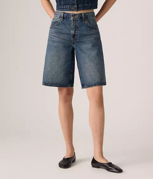 Womens Baggy Dad Jort in Hinged Heart Jort - Hinged Heart Jort - 33