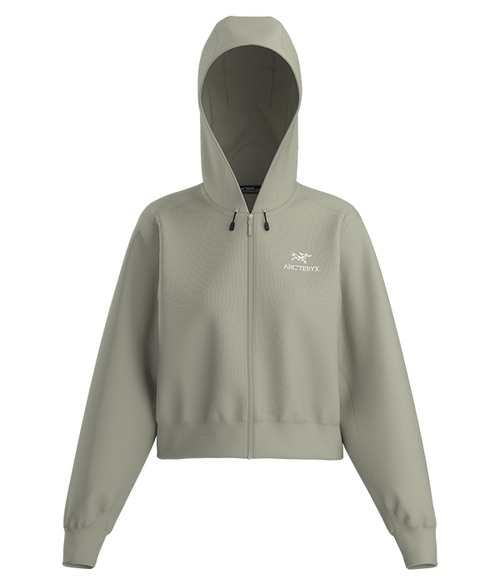 Womens Emblem Fleece Full Zip Crop Hoody - Habitat - S