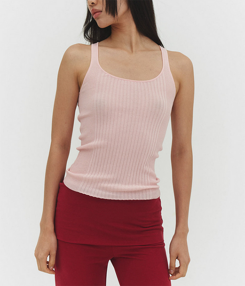 Womens Find Me Now Ribbed Knit Tank