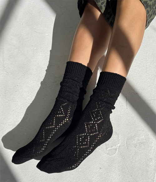 Womens Modal Eyelet Socks