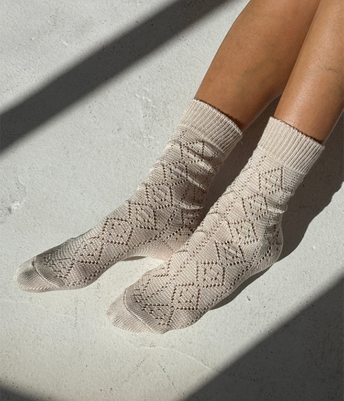 Womens Modal Eyelet Socks