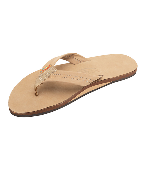 Mens Leather 1" Leather Strap Single Layer w/Arch