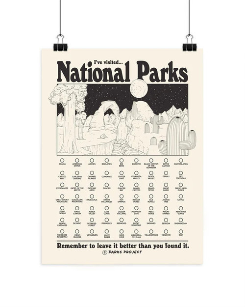 Adventure Responsibly National Parks Fill In Poster