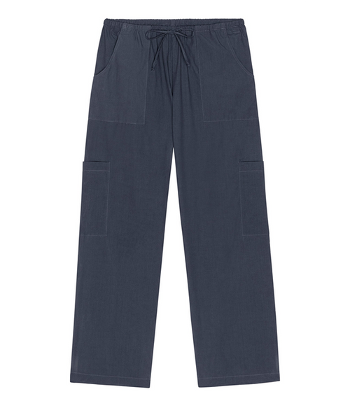 Womens Pop Drawstring Cargo Pant in Midnight