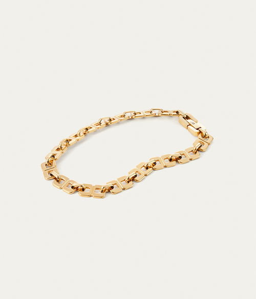 Womens Rome Anklet in High Polish Gold - Size L