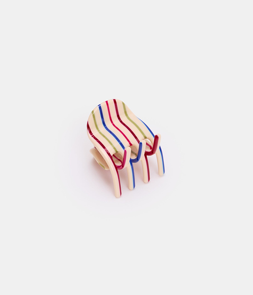 Midi Ursa Claw in Vanilla Stripe