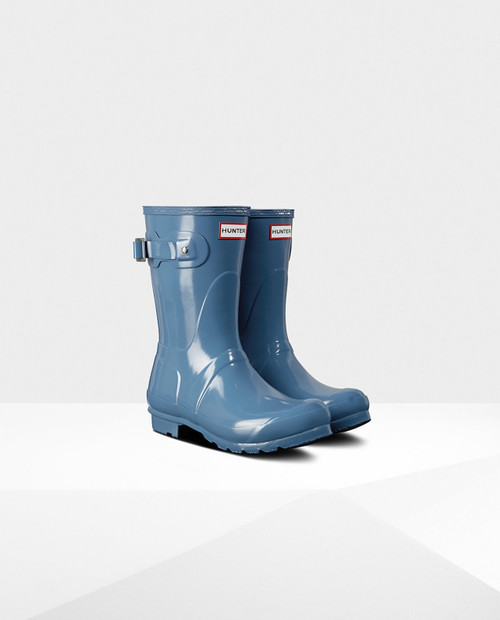 wave blue hunter boots