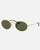 Oval Sunglasses with Arista Frame and Green Lens