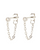 KRIS NATIONS Chain Stud Earring w/ Stone in Silver