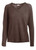 Womens Cashmere Distressed LS V-Neck