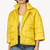 Womens Notch Color 1 Button Puffy Jacket