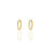 Twisted Hinged Huggie Hoop Earrings in 18K Gold Vermeil