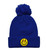 Bolt Smiley Pom Pom Rib Beanie