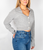Womens Cashmere Cropped Polo Cardigan