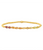 2mm Yellow Gold Filled Bracelet with Sunrise Ombre Gold Pattern