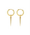 Womens Tall Spike Huggie Hoop Earrings in 18k Gold Vermeil