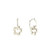 Flower Huggie Hoop Earrings - Sterling Silver