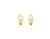 Womens Ice Cream Enamel Stud Earrings in Gold