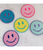 Smiley Face Patch - Pink-Hot Pink, Yellow, Blue, Pink-Blue