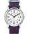 Weekender 38mm Nylon Strap Watch - White Dial Blue/Red Strap