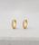Womens Pearl 12mm Huggie Hoop Earrings - 18k Gold Vermeil
