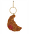 Hand-Painted Bow Croissant Bag Charm + Keychain