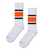 Mens Simple Stripe Sneaker Sock in White A Mens Simple Stripe Sneaker Sock in White A