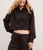 Womens Breathe Easy Ribbed Cropped Hoodie
