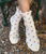 Womens Ruffled Hugger Crew Socks