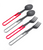 Folding Utensils - Red / Gray - 4 Piece Spoon & Fork Kit