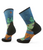 Womens Trail Run Targeted Cushion Mountain Print Crew Socks