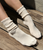 Womens Linen Scallop Socks