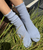 Womens Linen Scallop Socks