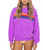 Womens 5 Stripe Pullover Hoodie Relaxed