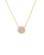 Round Pave Charm Necklace