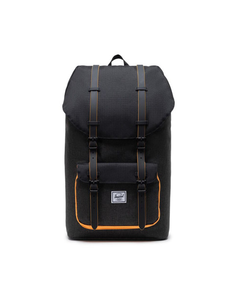 Little America Backpack in Black Crosshatch/Black/Blazing Orange